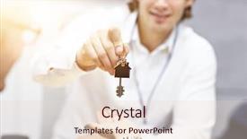  Presentation with real estate tax - Audience pleasing PPT theme consisting of agents negociation - midsection of real estate agent backdrop and a  colored foreground