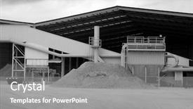  Presentation with aggregates - Amazing PPT layouts having aggregates and gravel stones construction backdrop and a gray colored foreground