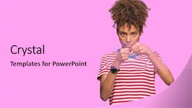  Presentation with violence woman - Amazing PPT layouts having aggression - beautiful young african american woman backdrop and a white colored foreground