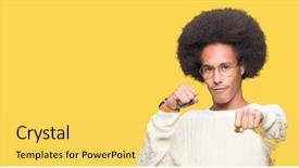  Presentation with african american doctors - Cool new PPT layouts with aggression - young african american man backdrop and a yellow colored foreground