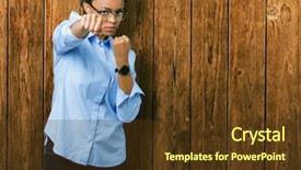  Presentation with african american business - Slide set featuring aggression - young beautiful african american business background and a tawny brown colored foreground