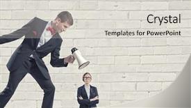  Presentation with humiliation - Amazing slide set having aggression and humiliation in communication backdrop and a light gray colored foreground