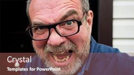  Presentation with angry - Presentation design having aggressive-angry-mature-man-screaming background and a tawny brown colored foreground