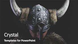  Presentation with murderer - Beautiful theme featuring aggressive behavior - murderer viking warrior with iron backdrop and a dark gray colored foreground