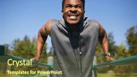  Presentation with parallel - Presentation theme having aggressive emotional handsome young black background and a  colored foreground