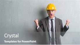  Presentation with architect - Amazing presentation having aggressive patient - young redhead man wearing architect backdrop and a gray colored foreground