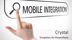  Presentation with autobiography biography written in search - Theme enhanced with agile services - mobile integration written in search background and a white colored foreground