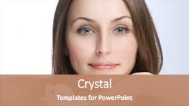  Presentation with beautiful skin - Amazing slides having beautiful woman's face clear backdrop and a coral colored foreground