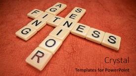  Presentation with aging - PPT theme featuring aging-and-senior-fitness-crossword background and a red colored foreground
