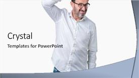  Presentation with elegant - Slide deck with aging brain - handsome middle age elegant senior background and a white colored foreground