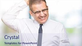  Presentation with bussines - Beautiful presentation featuring aging brain - middle age bussines arab man backdrop and a  colored foreground