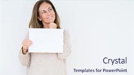  Presentation with blank backgroud - Beautiful theme featuring aging brain - middle age woman holding blank backdrop and a sky blue colored foreground