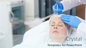  Presentation with anti aging - Amazing PPT layouts having aging-female-having-anti-wrinkle backdrop and a sky blue colored foreground