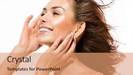  Presentation with beautiful skin - Cool new PPT layouts with aging hands - beauty woman beautiful young female backdrop and a coral colored foreground