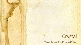  Presentation with aging - Beautiful slide deck featuring aging paper by spoiled water backdrop and a  colored foreground