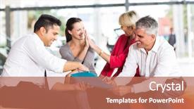  Presentation with car buying - Slide deck having aging parent - happy family buying a new background and a  colored foreground