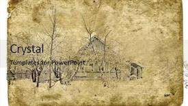  Presentation with aging - PPT theme consisting of aging photography background and a coral colored foreground