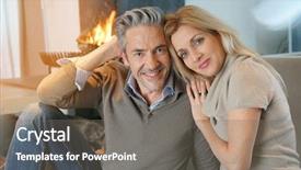  Presentation with aged - PPT theme having aging place - middle-aged couple relaxing together background and a  colored foreground
