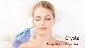  Presentation with aging skin - Presentation design consisting of aging plastic surgery and skin background and a lemonade colored foreground