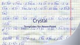  Presentation with aging - Presentation theme featuring aging school copy-book background and a sky blue colored foreground