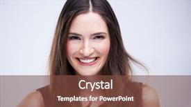  Presentation with studio - Colorful presentation design enhanced with aging skin - portrait of young woman isolated backdrop and a tawny brown colored foreground