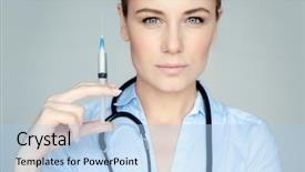  Presentation with anti aging - Cool new theme with aging treatment injections of youth backdrop and a light blue colored foreground