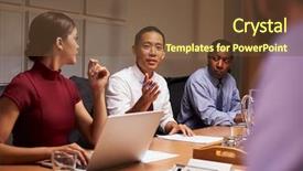  Presentation with aging - Beautiful theme featuring aging work - business colleagues in discussion backdrop and a tawny brown colored foreground