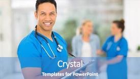  Presentation with medical - Amazing theme having aging work - happy middle aged medical doctor backdrop and a  colored foreground