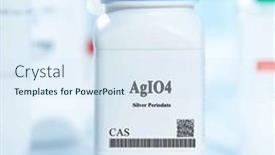  Presentation with laboratory chemical white - Presentation theme consisting of agio4-silver-periodate-cas-chemical background and a sky blue colored foreground