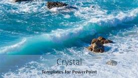  Presentation with island - Slide deck with agios-nikitas-beach-on-lefkas background and a light blue colored foreground