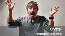  Presentation with electronics labb man - Beautiful slide set featuring agitation - glad excited laughing mature man backdrop and a dark gray colored foreground