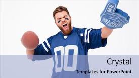  Presentation with happy sad face man - Amazing theme having agitation - happy agitated bearded man backdrop and a light blue colored foreground