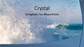  Presentation with splashing - Beautiful slide deck featuring agitation - splashing wave near the coast backdrop and a light blue colored foreground