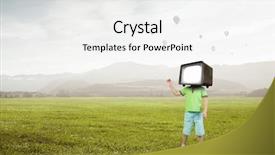  Presentation with children - Slide deck having agitation - tv addicted children mixed media background and a white colored foreground