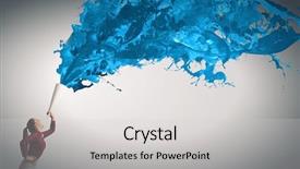  Presentation with paper - Amazing presentation design having agitation - young pretty woman screaming backdrop and a light gray colored foreground