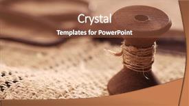  Presentation with hemp - Slide set featuring ago - real old reels spools background and a red colored foreground