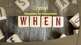  Presentation with colour blocking building blocks - Cool new presentation theme with ago - wooden blocks with the text backdrop and a coral colored foreground