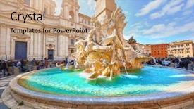  Presentation with rivers - Audience pleasing PPT theme consisting of agone church sunny summery backdrop and a coral colored foreground