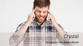  Presentation with role play woman and man - Audience pleasing presentation consisting of agony - portrait of a stressed young backdrop and a light gray colored foreground