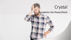  Presentation with upset - Cool new presentation theme with agony - portrait of a upset young backdrop and a  colored foreground