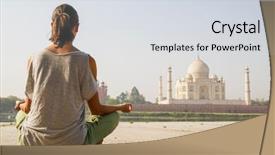  Presentation with taj mahal - Beautiful slide deck featuring present box on a white backdrop and a sky blue colored foreground