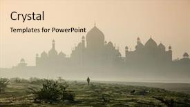  Presentation with taj mahal - Amazing presentation design having agra - sunrise over taj mahal backdrop and a lemonade colored foreground