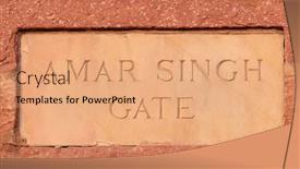  Presentation with agra - Amazing slide set having agra-india-february-14-amar backdrop and a coral colored foreground