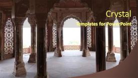  Presentation with agra - Audience pleasing presentation consisting of agra-india-february-14-columns backdrop and a wine colored foreground