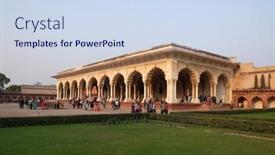  Presentation with agra - Presentation enhanced with agra-india-february-14-diwan background and a sky blue colored foreground