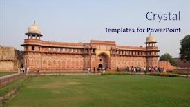  Presentation with agra - Colorful theme enhanced with agra-india-february-14-red backdrop and a sky blue colored foreground