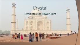  Presentation with heritage buildings - PPT theme with agra-india-november-17-2012 background and a  colored foreground