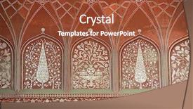  Presentation with taj mahal - Presentation design featuring agra white marble taj mahal background and a tawny brown colored foreground