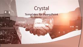  Presentation with building team - Cool new PPT theme with illuminated buildings in city backdrop and a lemonade colored foreground