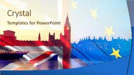  Presentation with brexit - Presentation design having agreement and deal being process background and a cream colored foreground